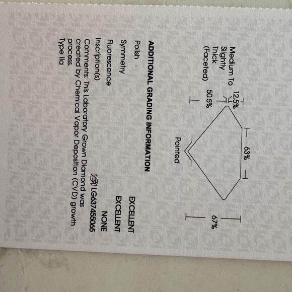 2.02 ct VVS2 Lab Certified Cushion Cut diamond - Picture 8 of 10